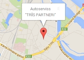 Autoservisa trīs partneri mazā karte